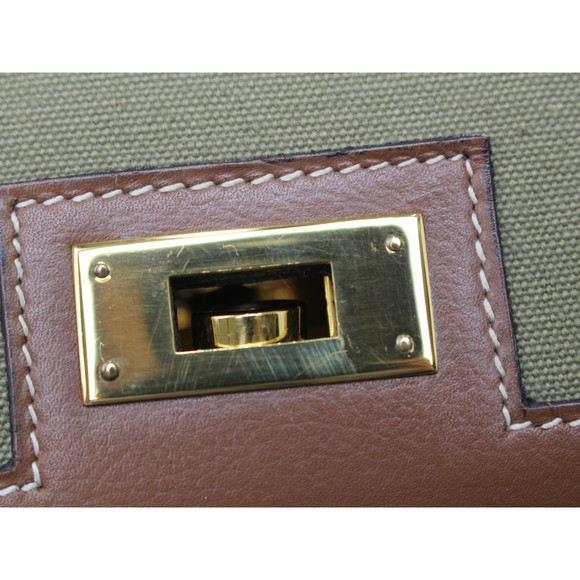 Hermes Kelly 28 Brown Moss Green - Picture 15 of 16